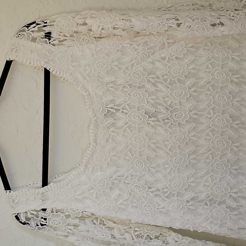 WHBM Elegant White Lace Dress - Picture 16 of 16